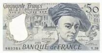 Francia 50 Francs - Quentin de la Tour - 1990 - Serial V.59