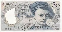 Francia 50 Francs - Quentin de la Tour - 1990 - Serial W.59 - XF - P.152e