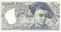Francia 50 Francs - Quentin de la Tour - 1991 - Serial G.64