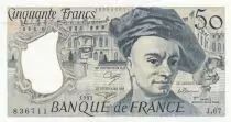 Francia 50 Francs - Quentin de la Tour - 1991 - Serial J.67