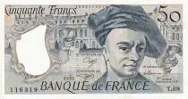 Francia 50 Francs - Quentin de la Tour - 1991 - Serial T.68 - AU - P.152e