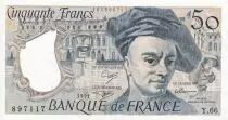 Francia 50 Francs - Quentin de la Tour - 1991 - Serial Y.66 - XF - P.152e