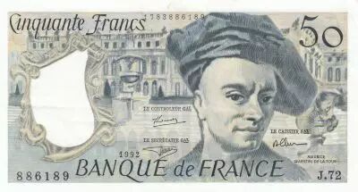 Francia 50 Francs - Quentin de la Tour - 1992 - Serial J.72