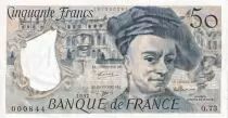 Francia 50 Francs - Quentin de la Tour - 1992 - Serial O.73 - UNC - P.152f