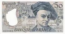 Francia 50 Francs - Quentin de la Tour - 1992 - Serial X.71 - UNC - P.152f