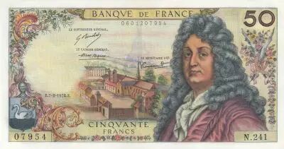 Francia 50 Francs - Racine - 07-02-1974 - Serial N.241