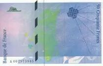 Francia 50 Francs - Saint-Exupery - 1992 - Error note Blue version - A.002