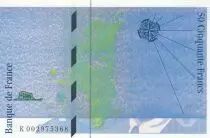 Francia 50 Francs - Saint-Exupery - 1992 - Error note Blue version - K.002