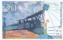 Francia 50 Francs - Saint-Exup&eacute;ry - 1992 - Letter D - P.157