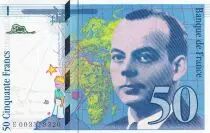 Francia 50 Francs - Saint-Exup�ry - 1992 - Letter E - P.157
