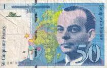 Francia 50 Francs - Saint-Exup�ry - 1992 - Letter H - F.72.01ah