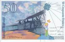 Francia 50 Francs - Saint-Exup&eacute;ry - 1992 - Letter L - P.157