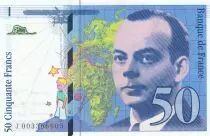 Francia 50 Francs - Saint-Exup�ry - 1992 - Serial J.003