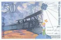 Francia 50 Francs - Saint-Exup&eacute;ry - 1992 - Serial L.004