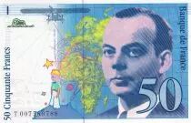 Francia 50 Francs - Saint-Exup&eacute;ry - 1993 - Lettrer T - Without strap - P.157