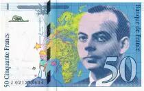 Francia 50 Francs - Saint-Exup�ry - 1994 - Letter J - P.157