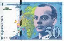 Francia 50 Francs - Saint-Exupery - 1994 - Letter T - P.157
