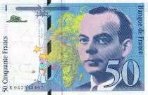 Francia 50 Francs - Saint-Exup�ry - 1997 - Letter K - P.157