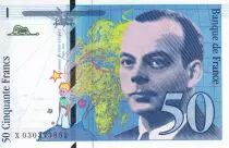 Francia 50 Francs - Saint-Exup�ry - 1997 - Letter X - P.157