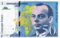 Francia 50 Francs - Saint-Exup�ry - 1999 - Letter J - P.157