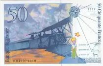 Francia 50 Francs - Saint-Exup&eacute;ry - 1999 - Serial U.049