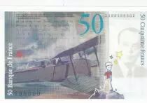 Francia 50 Francs - Saint-Exup&eacute;ry -1984 - Proof- Serial H.88