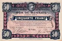 Francia 50 Francs - Ville -  Roubaix-Tourcoing - 10&eacute;me S&eacute;rie - 21-04-1917 - R6014
