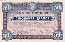 Francia 50 Francs - Ville -  Roubaix-Tourcoing - 8&eacute;me S&eacute;rie - 12-08-1916 - R6007