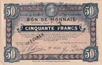 Francia 50 Francs - Ville -  Roubaix-Tourcoing - SPECIMEN - 13&eacute;me S&eacute;rie - 15-12-1917 - R6027