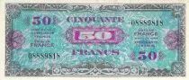 Francia 50 Francs Allied Military Currency (Flag) - 1944 No Serial - XF+