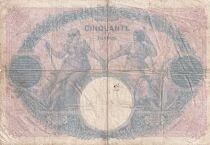 Francia 50 Francs Blue and Pink - March 12, 1913 - Series C.4565