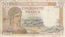 Francia 50 Francs Ceres - 11-02-1937 - Serial N.5576