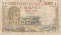 Francia 50 Francs Ceres - 13-01-1938 - Serial J.7425 - F