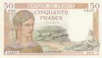 Francia 50 Francs Ceres - 13-05-1937 - Serial Y.6137 - XF