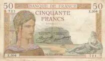 Francia 50 Francs Ceres - 17-01-1935 Serial S.237 - F