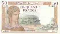 Francia 50 Francs Ceres - 25-04-1935 - Serial A.1462 - AU