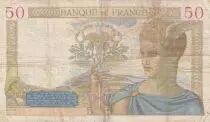 Francia 50 Francs Ceres - 28-01-1937 - Serial Q.5513 - VG to F