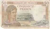 Francia 50 Francs Ceres - 28-04-1938 - Serial K.8222