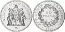 Francia 50 Francs Hercule - 1980 Argent
