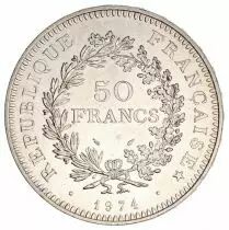 Francia 50 Francs Hercules - 1974 Silver