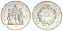 Francia 50 Francs Hercules - 1976 Silver