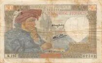 Francia 50 Francs Jacques Coeur - 02-10-1941 Serial K.125 - F+