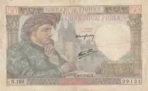 Francia 50 Francs Jacques Coeur - 08-01-1942 Serial N.155