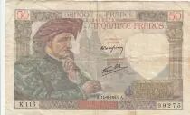Francia 50 Francs Jacques Coeur - 11-09-1941 - Serial K.116