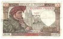 Francia 50 Francs Jacques Coeur - 11-09-1941 - Serial O.116 - Fay.19.14