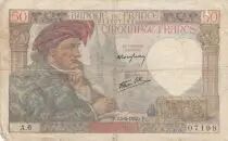 Francia 50 Francs Jacques Coeur - 13-06-1940 - Serial A.6