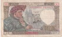 Francia 50 Francs Jacques Coeur - 13-06-1940 - Serial U.7
