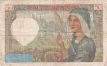 Francia 50 Francs Jacques Coeur - 13-06-1940 - Serial U.7