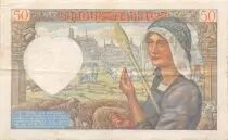 Francia 50 Francs Jacques Coeur - 13-06-1940 Serial B.10 - F
