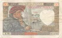 Francia 50 Francs Jacques Coeur - 13-06-1940 Serial E.10 - VF